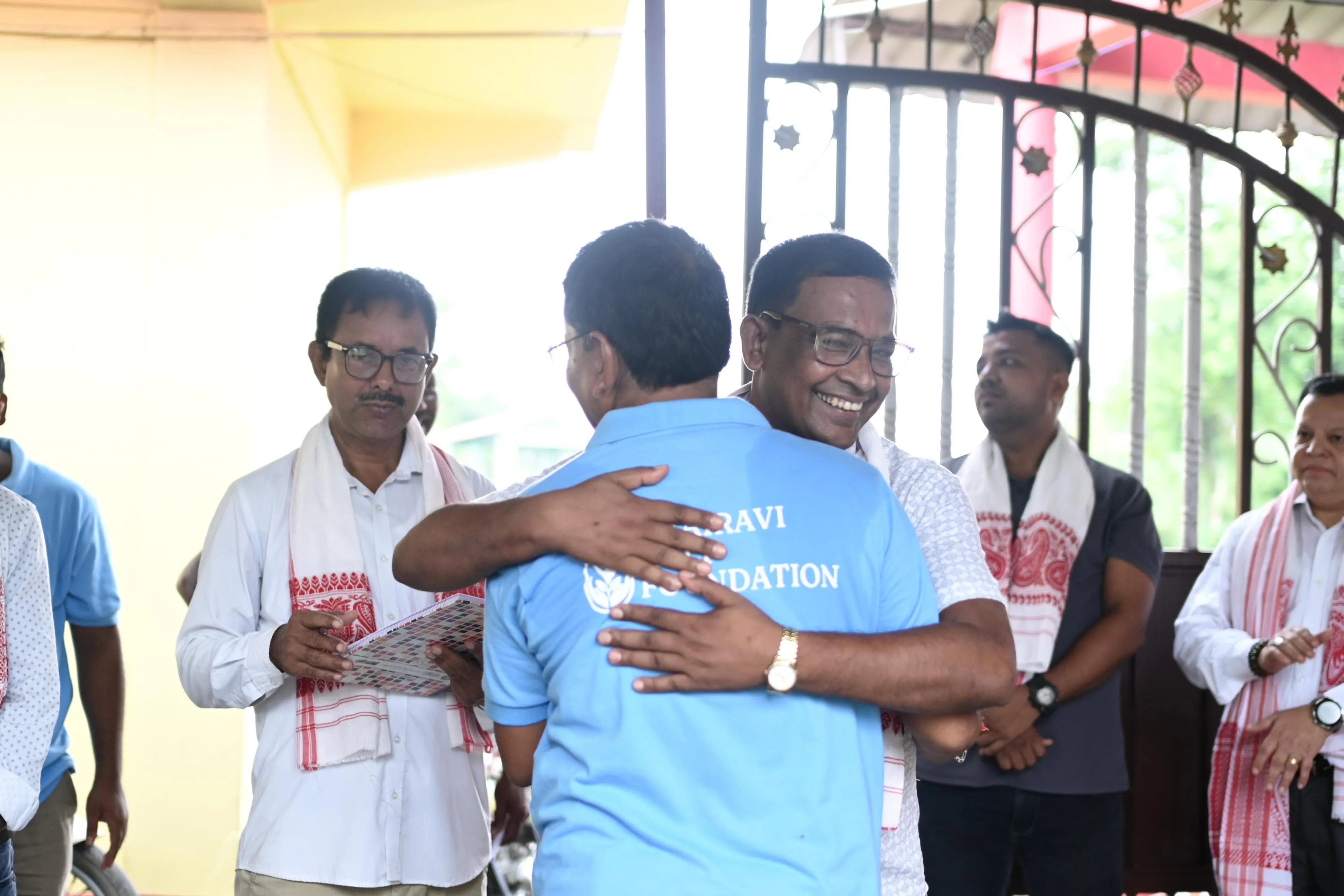 Patients waiting for checkup at local healthcare camp