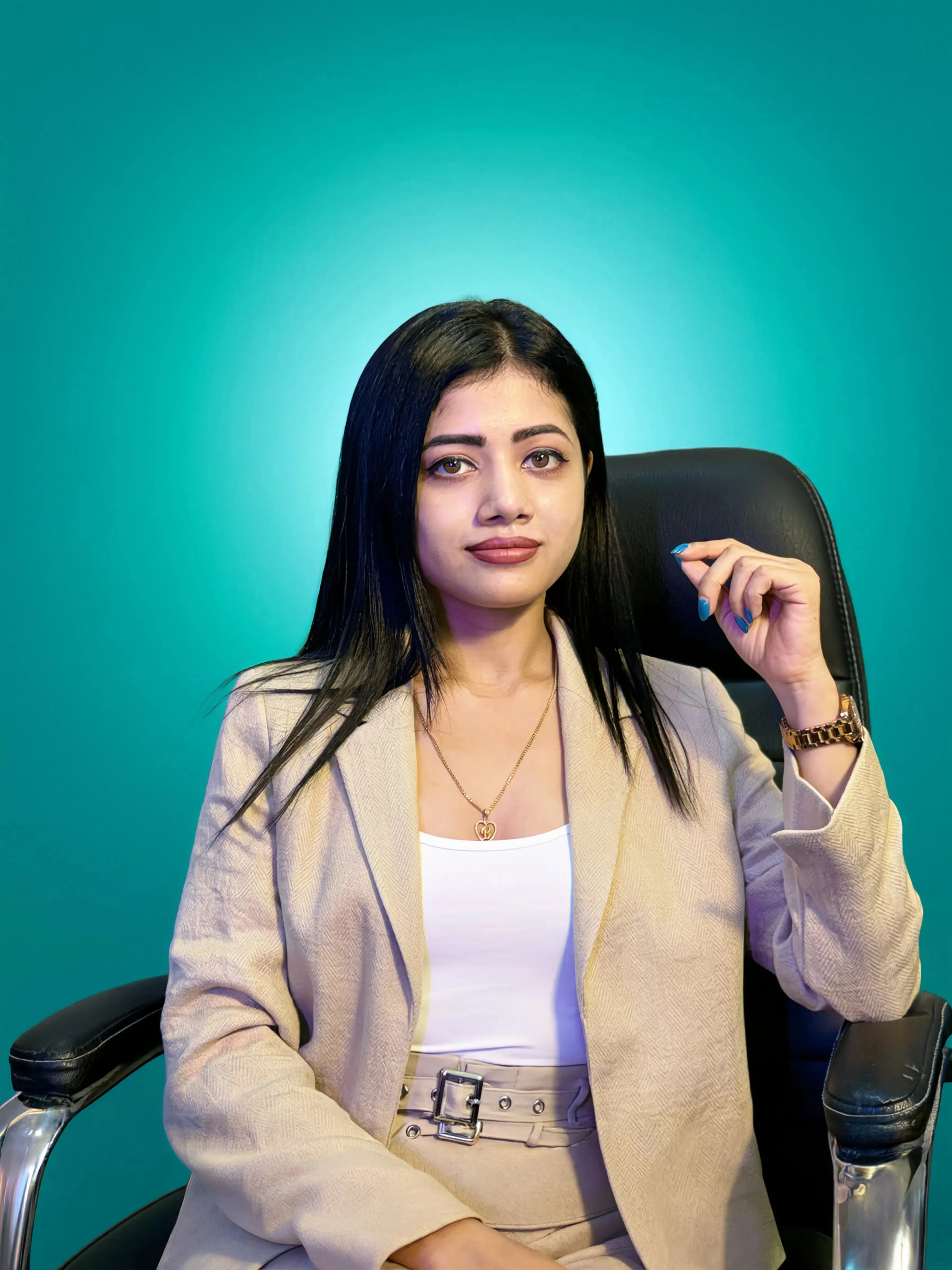 Bhairavi Aradhya Deka at the Bhairavi Help Foundation office